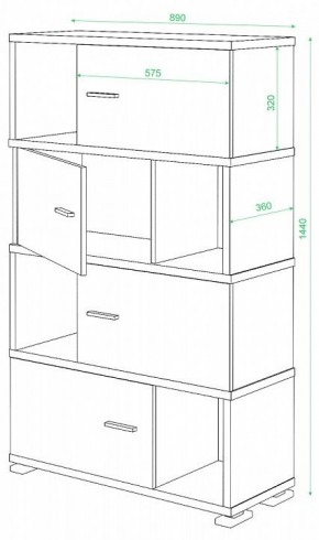 Тумба комбинированная Домино нельсон СБ-30/4 в Приобье - priobie.mebel24.online | фото 2