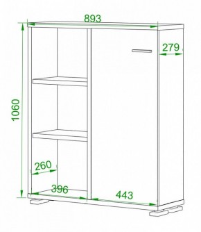 Тумба комбинированная Домино ПУ-50-2 в Приобье - priobie.mebel24.online | фото 2