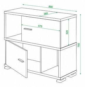 Тумба комбинированная Домино СБ-30/2 в Приобье - priobie.mebel24.online | фото 2