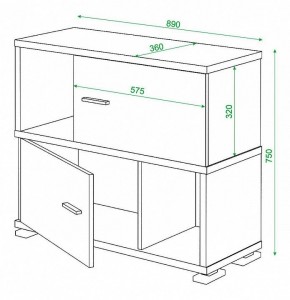 Тумба комбинированная Домино СБ-30/2 в Приобье - priobie.mebel24.online | фото 3