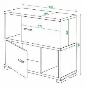 Тумба комбинированная Домино СБ-30/2 в Приобье - priobie.mebel24.online | фото 3