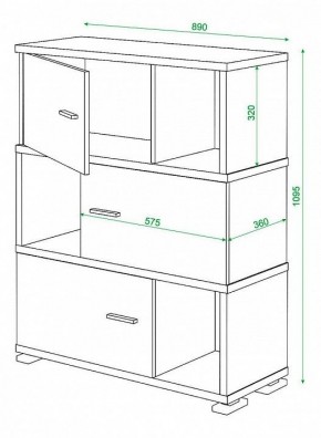 Тумба комбинированная Домино СБ-30/3 в Приобье - priobie.mebel24.online | фото 3