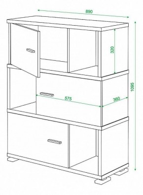 Тумба комбинированная Домино СБ-30/3 в Приобье - priobie.mebel24.online | фото 2