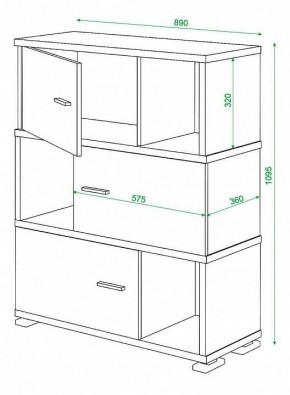 Тумба комбинированная Домино СБ-30/3 в Приобье - priobie.mebel24.online | фото 3