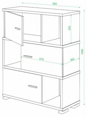 Тумба комбинированная Домино СБ-30/3 в Приобье - priobie.mebel24.online | фото 2