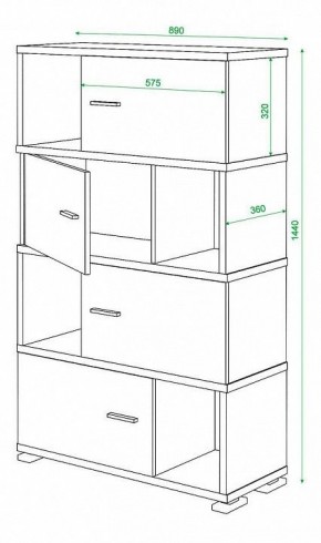 Тумба комбинированная Домино СБ-30/4 в Приобье - priobie.mebel24.online | фото 3