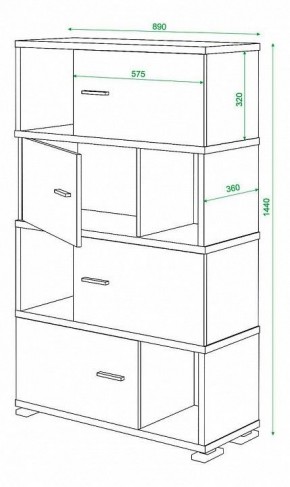Тумба комбинированная Домино СБ-30/4 в Приобье - priobie.mebel24.online | фото 2