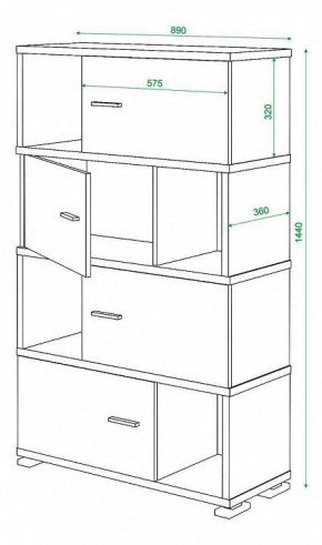 Тумба комбинированная Домино СБ-30/4 в Приобье - priobie.mebel24.online | фото 3