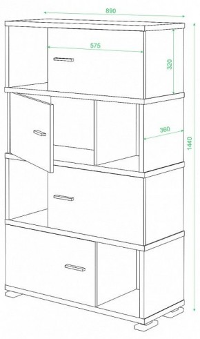 Тумба комбинированная Домино СБ-30/4 в Приобье - priobie.mebel24.online | фото 3