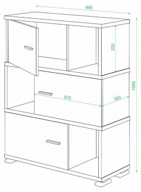 Тумба комбинированная СБ-30/3 в Приобье - priobie.mebel24.online | фото 2