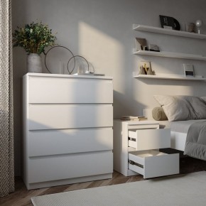 Тумба МАЛЬТА с двумя выдвижными ящиками, цвет белый в Приобье - priobie.mebel24.online | фото 4