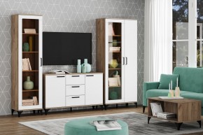 Тумба НМ 013.79 "Марсель" (Меренга/Дуб Крафт Табачный) в Приобье - priobie.mebel24.online | фото 3