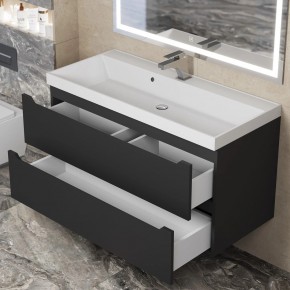 Тумба под раковину Uperwood Tanos 100 см, подвесная, черная матовая в Приобье - priobie.mebel24.online | фото 10