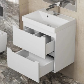 Тумба под раковину Uperwood Tanos 50 см, подвесная, белая матовая в Приобье - priobie.mebel24.online | фото 3