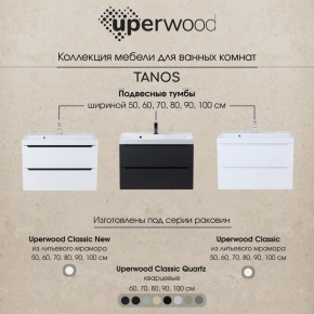 Тумба под раковину Uperwood Tanos 90 см, подвесная, черная матовая в Приобье - priobie.mebel24.online | фото 12