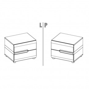 Тумба прикроватная 2S/TYP 96, LINATE ,цвет белый/сонома трюфель в Приобье - priobie.mebel24.online | фото 4