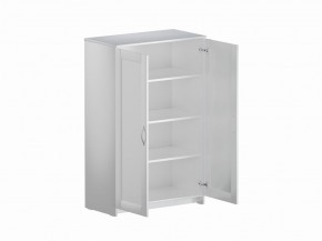 Тумба СИРИУС двухдверная высокая, цвет белый в Приобье - priobie.mebel24.online | фото 3