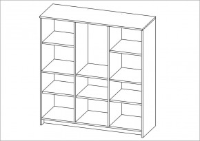 Тумба СИРИУС трехдверная с одним ящиком, цвет белый в Приобье - priobie.mebel24.online | фото 3