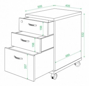 Тумбочка Домино ТС-2 в Приобье - priobie.mebel24.online | фото 3