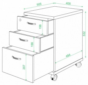 Тумбочка Домино ТС-2 в Приобье - priobie.mebel24.online | фото 2