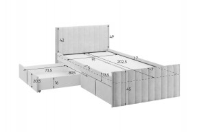 ТВИКС Кровать с ящиками 900 в Приобье - priobie.mebel24.online | фото 3