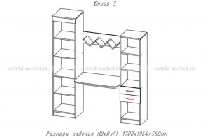 ЮНИОР-5 Уголок школьника (ЦРК.ЮНР.05) в Приобье - priobie.mebel24.online | фото 2