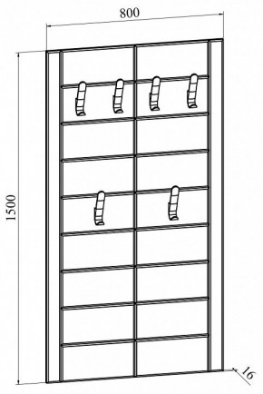 Вешалка настенная Изабель ИЗ-80 в Приобье - priobie.mebel24.online | фото 2