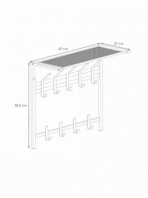 Вешалка-полка Торонто 22 в Приобье - priobie.mebel24.online | фото 3