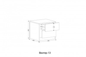 ВИНТЕР - 13 Тумба прикроватная в Приобье - priobie.mebel24.online | фото 2