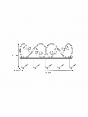 ВН 276 М Вешалка настенная "Кружева 5" Медный антик в Приобье - priobie.mebel24.online | фото 2