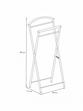 ВНП 367 М Вешалка костюмная "Контур" Медный антик в Приобье - priobie.mebel24.online | фото