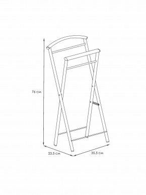 ВНП 398 М Вешалка костюмная "Контур малый" Медный антик в Приобье - priobie.mebel24.online | фото