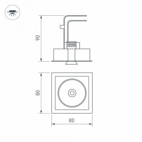 Встраиваемый светильник Arlight CL-SIMPLE-S80x80-9W Day4000 (BK, 45 deg) 026875 в Приобье - priobie.mebel24.online | фото 9