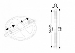 Встраиваемый светильник Arte Lamp Mesura A7972PL-1WH в Приобье - priobie.mebel24.online | фото 5