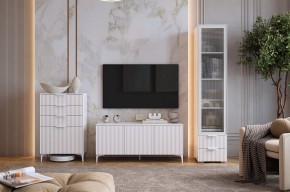 ЗЕФИР Гостиная К1 (белое дерево/белый муар) в Приобье - priobie.mebel24.online | фото 1
