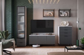 ЗЕФИР Гостиная К2 (белое дерево/черный муар) в Приобье - priobie.mebel24.online | фото